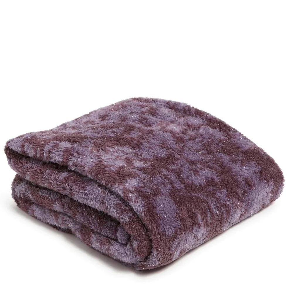 Vera Bradley Shimmer Fleece Throw Blanket Comfy Soft Warm Cozy 80” x 50” NEW - Picture 4 of 4